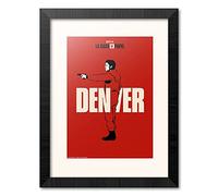 Grupo Erik Stampa incorniciata 30x40cm Denver - Lamina decorativa La casa di carta - Poster La casa di carta - Prodotto con licenza ufficiale