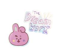Grupo Erik Stickers Adesivi di BT21 Cooky, Pack di 2 stickers, riutilizzabili e resistenti all'acqua, ottimali come decorativi per pc portatile, personalizzati o per pc gaming