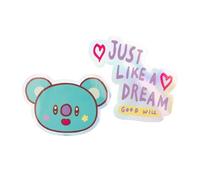 Grupo Erik Stickers Adesivi di BT21 Koya, Pack di 2 stickers, riutilizzabili e resistenti all'acqua, ottimali come decorativi per pc portatile, personalizzati o per pc gaming