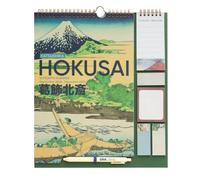 Grupo Erik Calendario Famiglia 2027 Hokusai - Calendario 2027 da Muro con Penna, Sticky Notes, To Do List e Stickers | Planner Mensile con Spazi per Note, Set 2026 a Dic 2027 (30 x 34 cm)