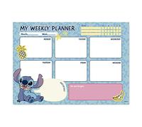Grupo Erik Stitch Tropical Planner Settimanale da Tavolo A4 | 54 Fogli a Strappo, Planning Settimanale Orizzontale, Spazi Giornalieri e Note, To Do List, Lilo e Stitch Gadget