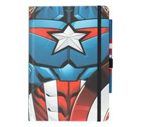 Grupo Erik Taccuino A5 Capitan America Marvel e Penna - Quaderno Appunti Bullet Journal Puntinato con Penna, Copertina Rigida | Diario Personale: Captain America (192 Pagine)