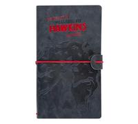 Grupo Erik: Taccuino da viaggio Stranger Things Travel Journal in pelle sintetica con 2 quaderni, porta tessere e tasca espandibile, 19,6 x 12 cm, Stranger Things Gadget, Nero