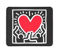 Grupo Erik: Tappetino Mouse Piccolo Keith Haring | Mousepad piccolo 23,5 x 19,5 cm, base antiscivolo, 100% waterproof e con rifiniture di qualità, Keith Haring Gadget