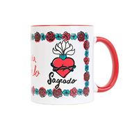 Grupo Erik Tazza Frida Kahlo | Tazza da colazione in ceramica Pasión Sagrado, 300ml | Tazza colazione grande | Tazza tisana, tazza colorata, Frida Kahlo gadget