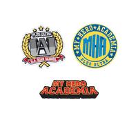 Grupo Erik: Toppe My Hero Academia - Set Toppe Termoadesive My Hero Academia, Set 3 Toppe adesive per Tessuti, Patch Personalizzate My Hero Academia, Anime Gadget