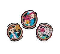 Grupo Erik: Toppe Stranger Things - Set Toppe Termoadesive Stranger Things, Set 3 Toppe adesive per Tessuti, Patch Personalizzate di Stranger Things, Stranger Things Gadget