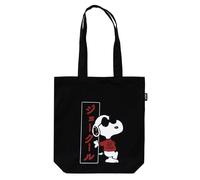 Grupo Erik Tote Bag Snoopy Peanuts - Borsa in Tela di Cotone Riutilizzabile Nero