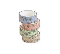 Grupo Erik: Washi Tape Decorativo Botanical Cacti | Set 4 Nastri Adesivi colorati, 1,5 cm x 3 m, Nastro Washi per Scrapbooking, Washi Tape Stickers | Botanical Cacti Collection