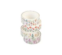 Grupo Erik: Washi Tape Decorativo Wild Flowers, Set 4 Nastri Adesivi colorati, 1,5 cm x 3 m, Nastro Washi per Scrapbooking, Washi Tape Stickers, Botanical Wild Flowers Collection