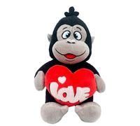 Grupo Moya Figura di peluche divertente e simpatica Gorilla con cuore Love, 20 cm