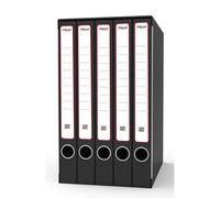 Gruppo registratori Quintetto - con 5 cartelle 3 lembi - 23x32 cm - dorso 23 cm - grigio - Rexel