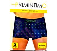 gruppo 3 boxer PRIMINTIMO Tg 6/XL cotone elasticizzato fantaia a pois art MP433