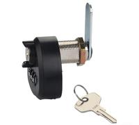 Gruppo 3 Lucchetto a combinazione 20 mm per cassetta delle lettere, nero | Codice a 3 cifre, con chiave di emergenza, facile da usare, per interni, laccato nero (25 mm Black)