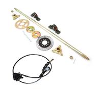 Gruppo assale posteriore 1000 mm 850 mm con mozzo a 4 fori, leva a pedale a 3 fori, freno idraulico, pignone da 37 denti compatibile con ATV, Quad, Go Kart, Buggy(Red)
