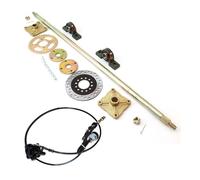 Gruppo assale posteriore 1000 mm 850 mm con mozzo a 4 fori, leva a pedale a 3 fori, freno idraulico, pignone da 37 denti compatibile con ATV, Quad, Go Kart, Buggy(WHITE)