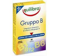 Equilibra Integratori Alimentari, Gruppo B, Integratore di Vitamine del Gruppo B per la Riduzione di Stanchezza e Affaticamento e per il Normale Metabolismo Energetico, 30 Capsule