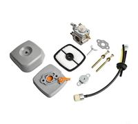 Gruppo carburatore K52 compatibile con ECHO SRM210 modello 21041752730 tra cui guarnizione dell'alloggiamento del coperchio del filtro dell'aria e hardware
