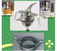 GRUPPO COLTELLI LAME BIMBY TM3300 ADATTABILE DI QUALITA' BIMBY + GHIERA IN ZINCO [EEK: A+++]