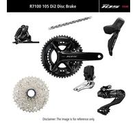 Gruppo completo Shimano 105 Di2 R7100 52x36T Noir