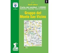 Gruppo del Monte San Vicino. Carta dei sentieri 1:25.000. Ediz. multilingue