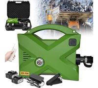 Gruppo di Alimentazione per Pompa idraulica elettrica Portatile, Pompa idraulica elettrica a Doppia Azione con Cinghia, 2 batterie (4 Ah/18 V) + Telecomando + Cinghia, per lavori all'aperto ad Alta