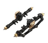 Gruppo di assi anteriori e posteriori del metallo Hoseonfn RC, accessori per parti di aggiornamento, per auto RC Assiale SCX24 1/24 Il titolo ha un totale di 63 caratteri, (Nero)