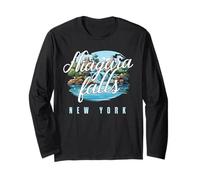 Gruppo di cascate panoramiche del Niagara Falls New York NY Souvenir Maglia a Manica