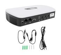 Gruppo di continuità UPS 10400 mAh, Alimentatore di backup a batteria DC UPS multitensione con display LCD per router, modem, fotocamera, smartphone, presa americana