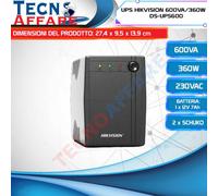 Hikvision Gruppo di Continuita DS-UPS600 360w 2Schuko