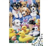 Gruppo di cuccioli carini Puzzle 1000 Pezzi Carta Puzzle per Adulti Anatroccoli Amici Gioco di Puzzle 1000 Pezzi Relax Famiglia Casa Regalo 70x50cm/1000pcs