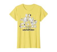 Gruppo di cuccioli Disney 101 Dalmatians Happy Family Maglietta, Donna, Limone, S