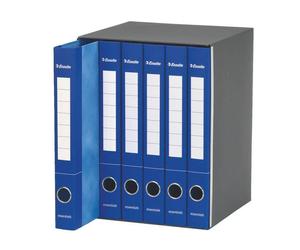 Gruppo di raccoglitori a 2 anelli Esselte S65 ESSENTIALS E6 blu dorso 4cm 6 cart