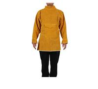 Gruppo di saldatura in pelle con manica, giacca for Apron Long Coat, Giacca for pesante(Yellow,XL)