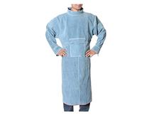 Gruppo di saldatura in pelle con manica, mantello da salda(Blauw,XL)