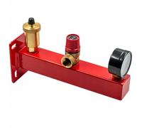 Gruppo di Sicurezza in Acciaio 3 bar per Impianto di Riscaldamento | Manometro, Valvola di Sicurezza 3 bar & Sfiato Automatico | Kit Completo Protezione Caldaia