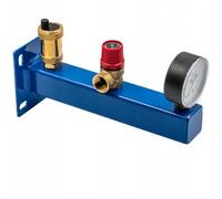 Gruppo di Sicurezza in Acciaio 6 bar per Scaldacqua & Boiler | Manometro, Valvola di Sicurezza 6 bar & Sfiato Automatico | Kit Completo di Installazione