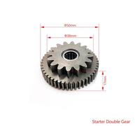 Gruppo di trasmissione della frizione di avviamento con doppio cuscinetto ad ago a pignone per le parti del motore motociclistico DT230 MT250 compatibili con vari modelli(Start Double Gear)