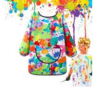 Gruppo dipinto per bambini - Smock artistico impermeabile per bambini, design a maniche lunghe con tasche | Leggero e facile da pulire, ideale per arti e mestieri, uso scolastico o domestico, protezio