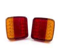 Gruppo Fanale Posteriore Luci Posteriori A LED Super Luminose Indicatori Di Direzione Targa Per Auto Camion Camper Barche Fanali Posteriori Vetro(Red)