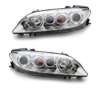 Gruppo Fari Anteriori Assy Per Mazda 6 2003 2004 2005 2006 2007 2008 2009 2010 2011 2012 2013 2014 2015 Paraurti Anteriore Gruppo Ottico Anteriore Fanale Proiettore(2Piece white)