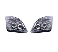 Gruppo Faro Anteriore Auto Compatibile Con Toyota Per Prado 2003 2004 2005 2006 2007 2008 2009 Faro DRL Indicatore Di Direzione Abbagliante Proiettore Lente Lampada Frontale(Silver)