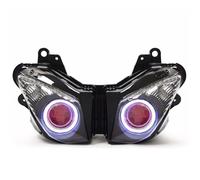 Gruppo Faro Moto Fari Per Kawasaki Per Ninja Per ZX6R 2009-2012 Motociclo Proiettore HID Gruppo Ottico Accessori Faro Personalizzato Anteriore Faro(White Red)