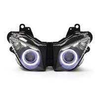 Gruppo Faro Moto Fari Per Kawasaki Per Ninja Per ZX6R 2009-2012 Motociclo Proiettore HID Gruppo Ottico Accessori Faro Personalizzato Anteriore Faro(White Angle)