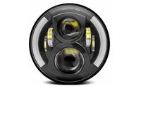 Gruppo Faro Moto Fari Per Royal Per Enfield Per Himalayan 400 411 650 350 Per Cafe Per Racer Faro Anteriore Moto 7 Pollici Luci A LED Lampada Halo DRL Faro Moto 7" Anteriore Faro(White yellow DRL)