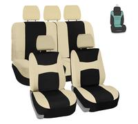Gruppo FH Set completo Set Light and Breezy Coperture per interni per auto-fronte e banco posteriore Banca BEIGE Copertine di sedili universali per c