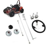Gruppo leva volante per carrello Go Kart Quad, flangia artiglio da 6 pollici, kit asse anteriore asta di collegamento per cremagliera, accessori per deriva a quattro ruote