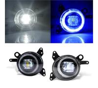 Gruppo Luci Fendinebbia Paraurti Anteriore 12V LED Angel Eyes Per Mitsubishi Per Lancer 2007 2008 2009 2010 2011 2012 Montaggio Fari Auto(Angel Eyes Blue)