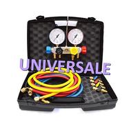 Gruppo manometrico universale a 4 vie per gas refrigerante fruste e rubinetti