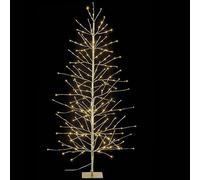 Gruppo Maruccia - Albero Natalizio Luminoso Oro con 232 Luci Led Bianco Caldo - Artificiale, Stilizzato - Altezza 1,8 Metri - 107 Rami